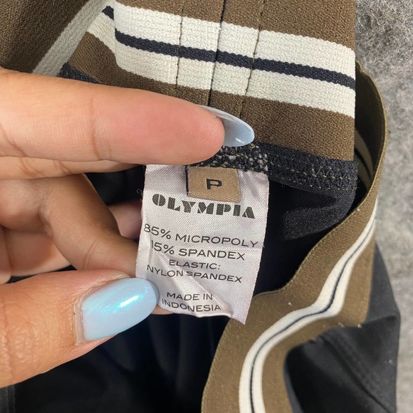 Olympia Leggings XS Black Moto Mid Rise Compression Workout - Picture 11 of 13